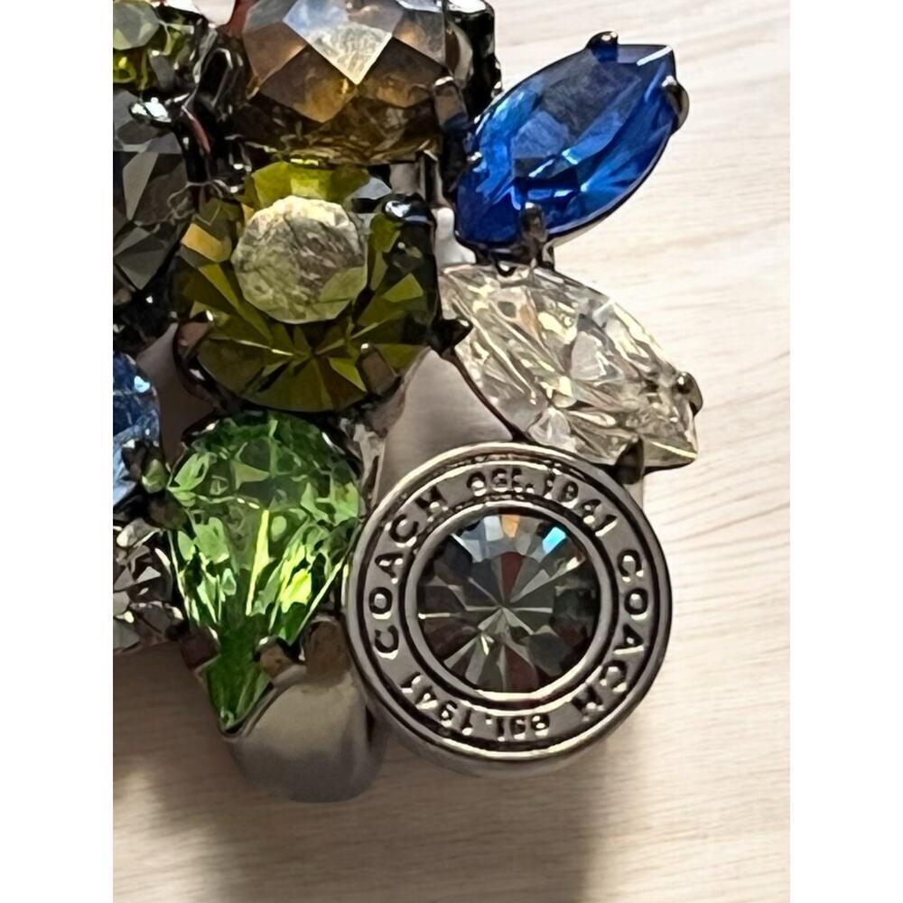 Coach Poppy Limited Edition Swarovski Crystal Bracelet & Matching Ring - Size 7 - Picture 10 of 13